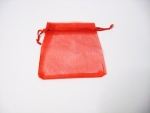 Organza Säckchen Rot mit Zugband 12x 10 cm